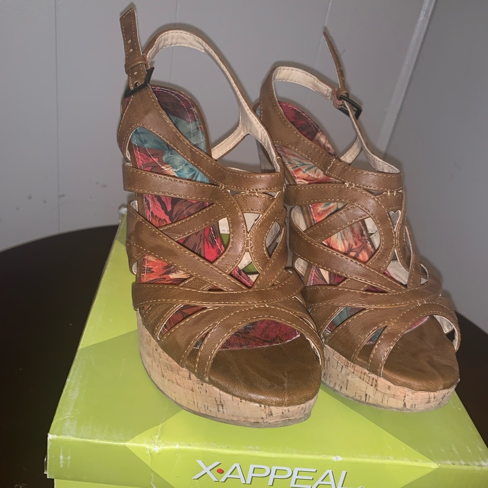 xappeal brown wedge